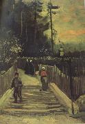 Vincent Van Gogh Sloping Path in Montmartre (nn004) oil painting artist